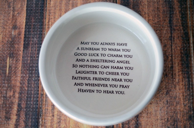 This lovely round keepsake box would be a perfect baptism, christening, first communion, or confirmation gift. It has an Irish blessing prayer and can be personalized.