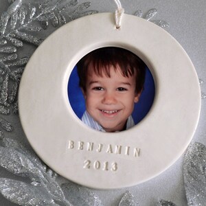 Personalized Picture Frame Christmas Ornament 2024 Photo Frame Ornament image 2