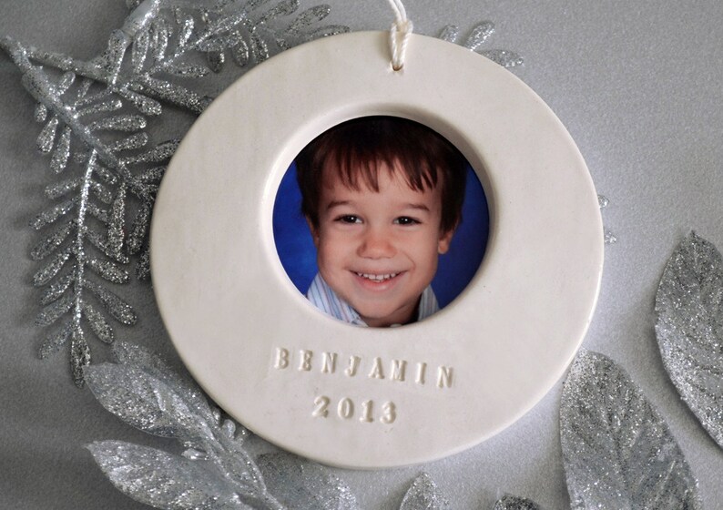 Personalized Picture Frame Christmas Ornament 2024 Photo Frame Ornament image 2