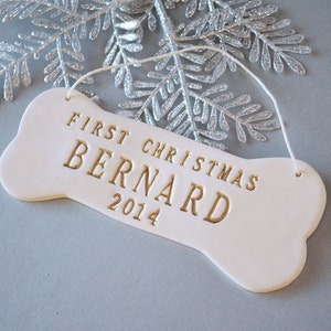 First Christmas Dog Ornament Large Size Personalized with Name & Year New Dog Gift, Christmas Gift for Dog Lover, Pet Gift image 5