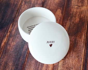 Graduation Gift, College or High School Grad, Class of 2026 - Personalized Round Keepsake Box
