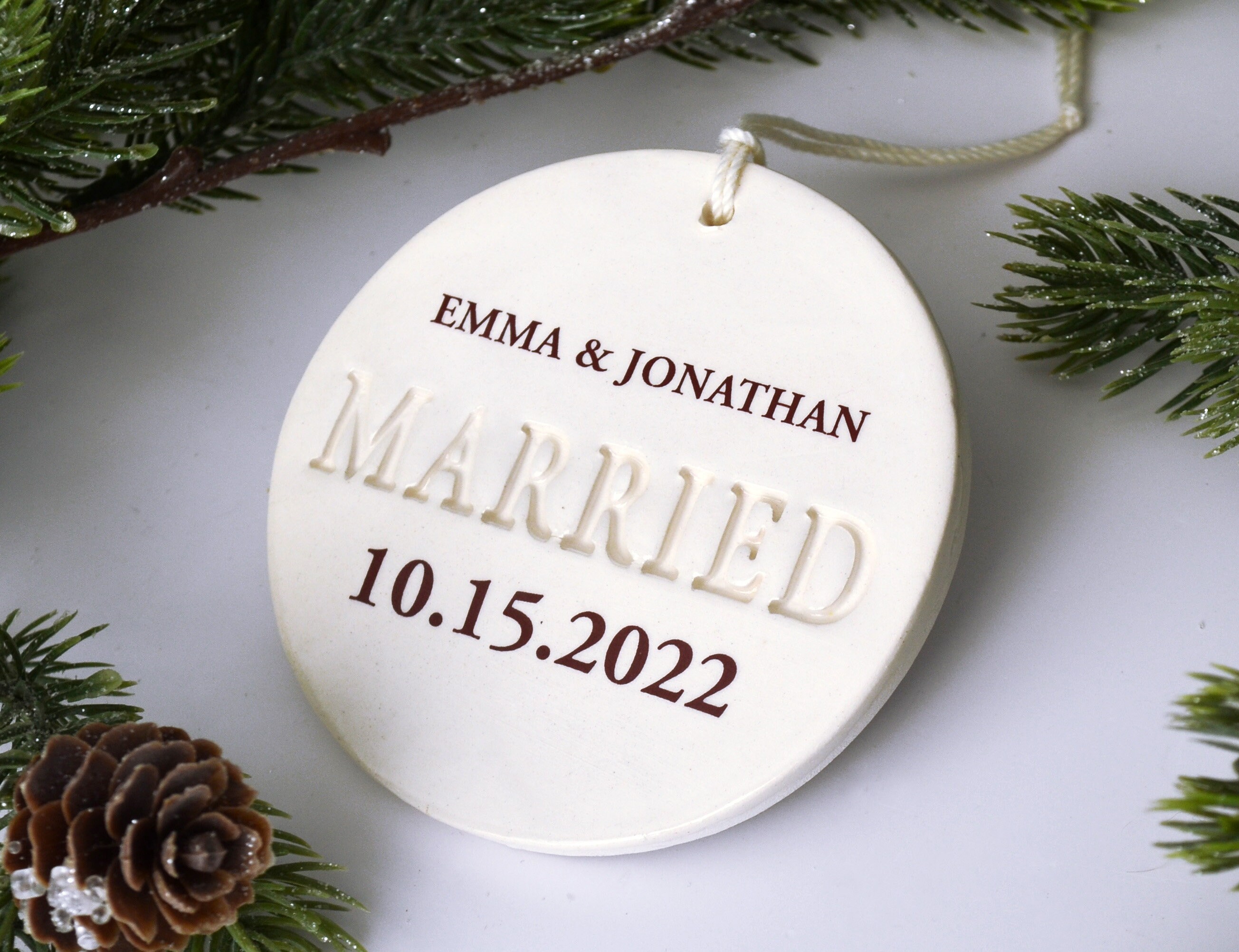Christmas 2022 Sophie Moeller Married Ornament Wedding Gift Bridal Shower Gift Or | Etsy Australia