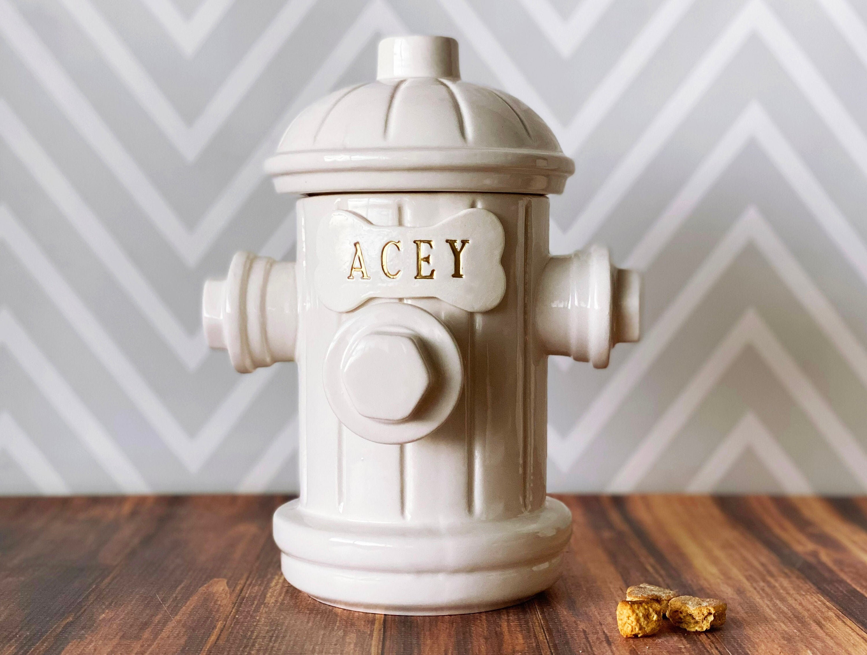 Large Personalized Fire Hydrant Dog Treat Jar Dog Gift Puppy Etsy