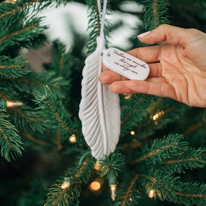 Sympathy Ornament, Feather Sympathy Gift, Sympathy Feather Ornament READY TO SHIP Feathers Are Reminders That Angels Are Always Near image 6