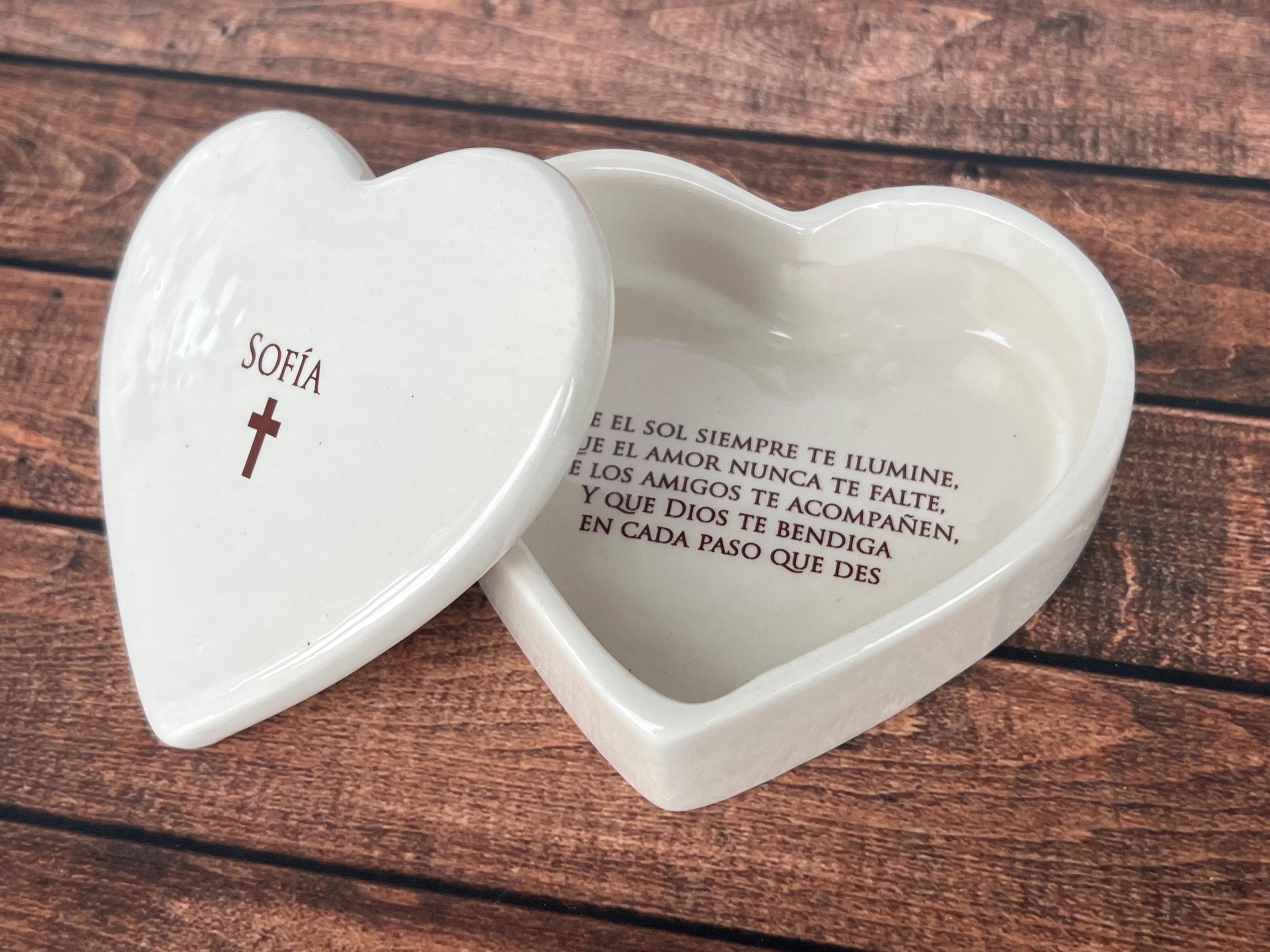 5 sacchetti regalo bianchi con croce, calice, ghirlanda floreale