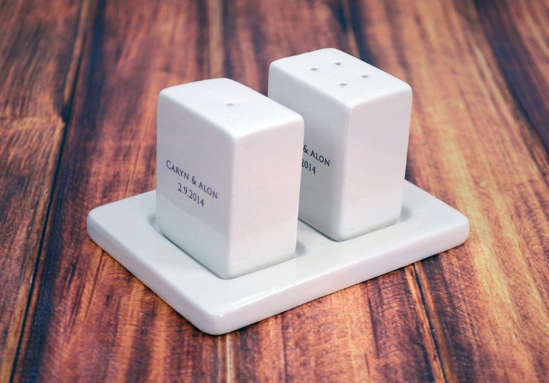 Personalized Salt and Pepper Shakers Unique Engagement Etsy