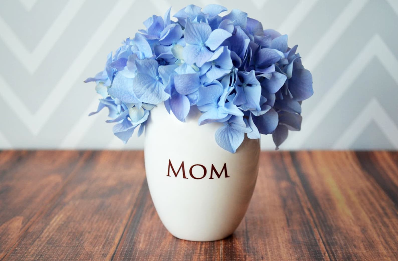 Ваза для мамы. Birthday Gift for mom. Gifts to mom Blue.