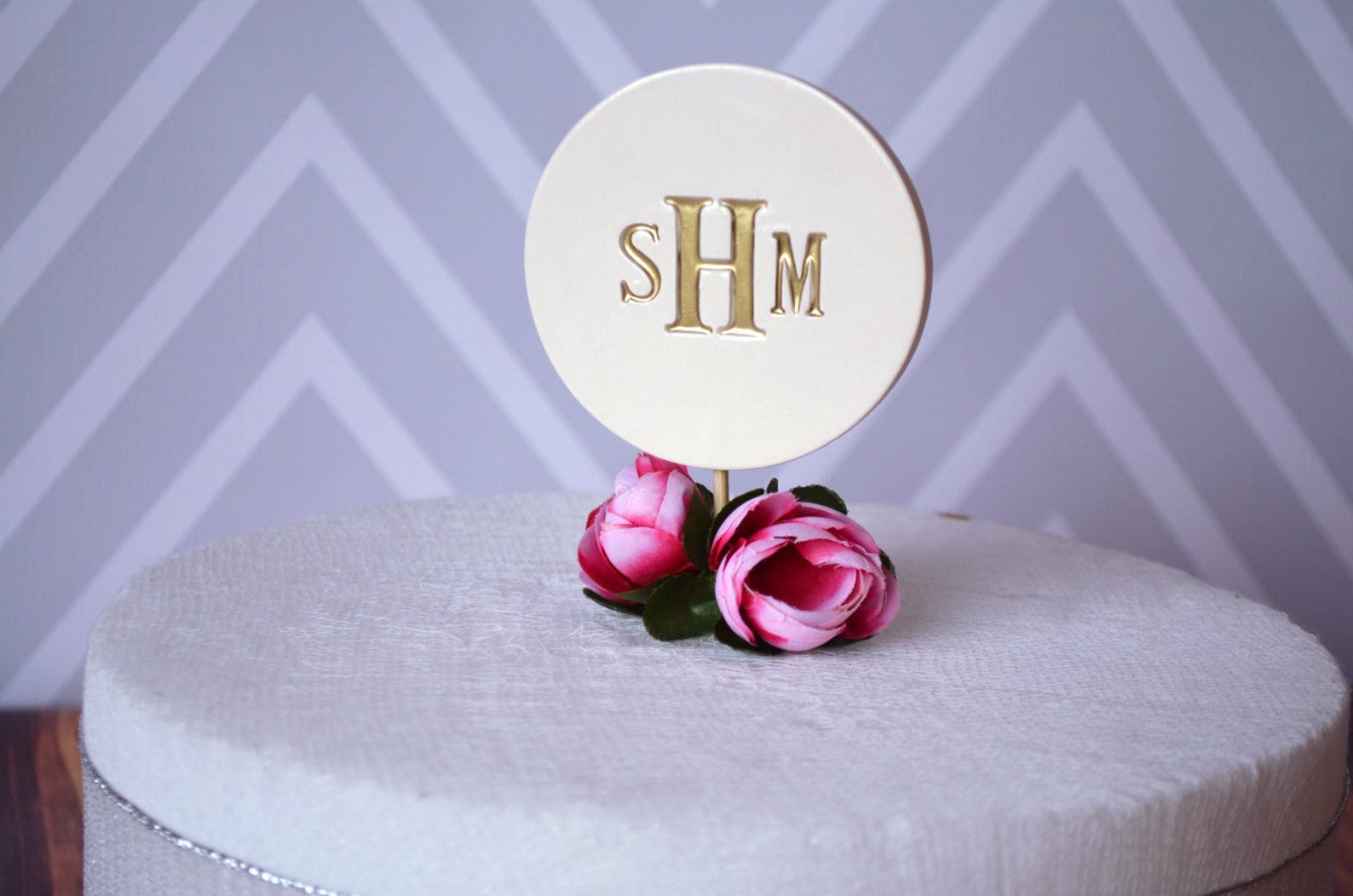 PERSONALIZED Ceramic Modern Wedding Cake Topper Available in Etsy