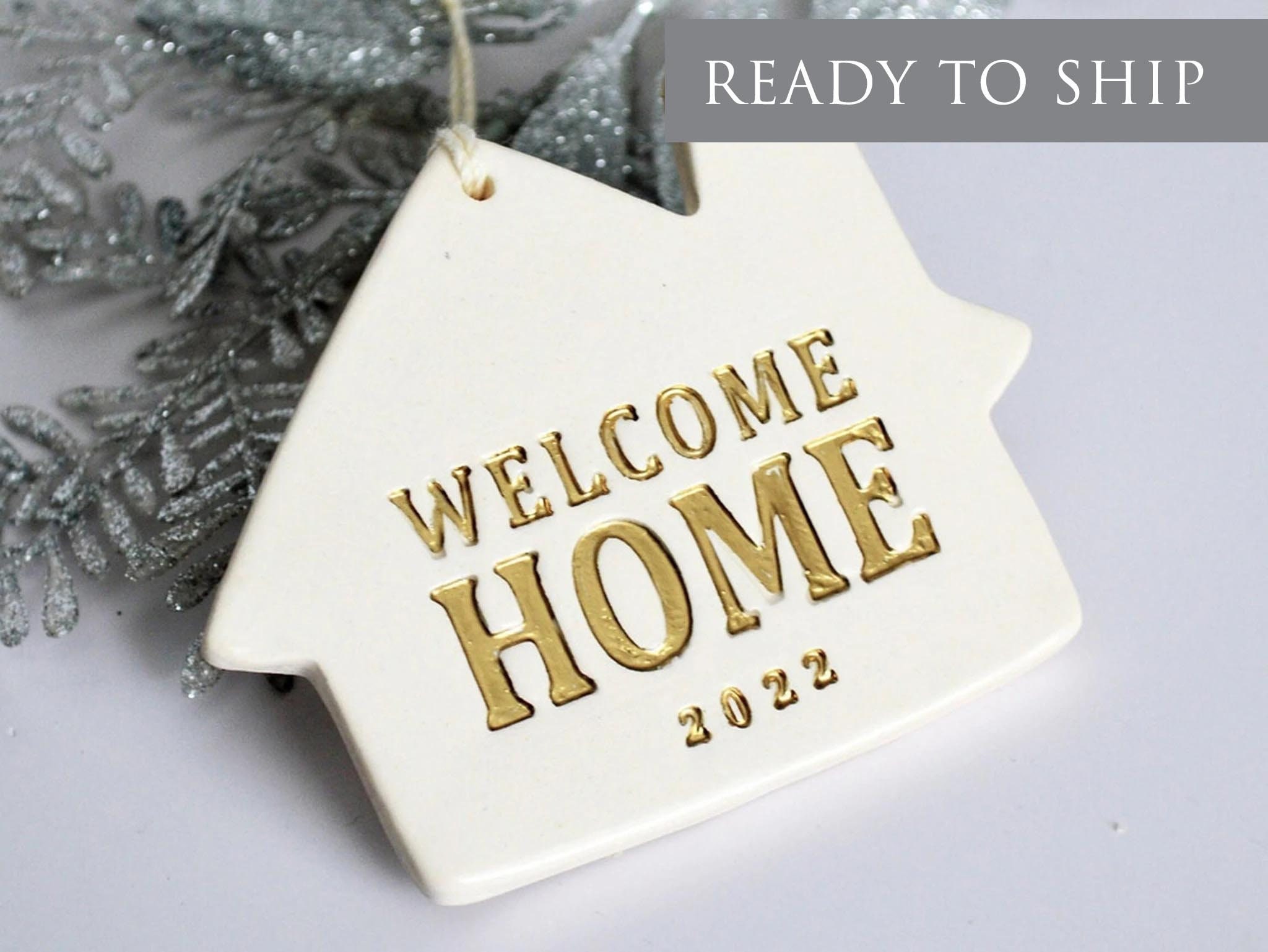 Ornement de Noël - Bienvenue à La Maison 2021 Cadeau Pendaison Crémaillère, Cadeau Pour Nouveau Prop