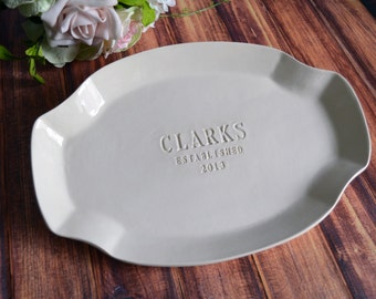 Wedding Gift, Anniversary Gift, Bridal Shower Gift or Housewarming Gift - Personalized Platter