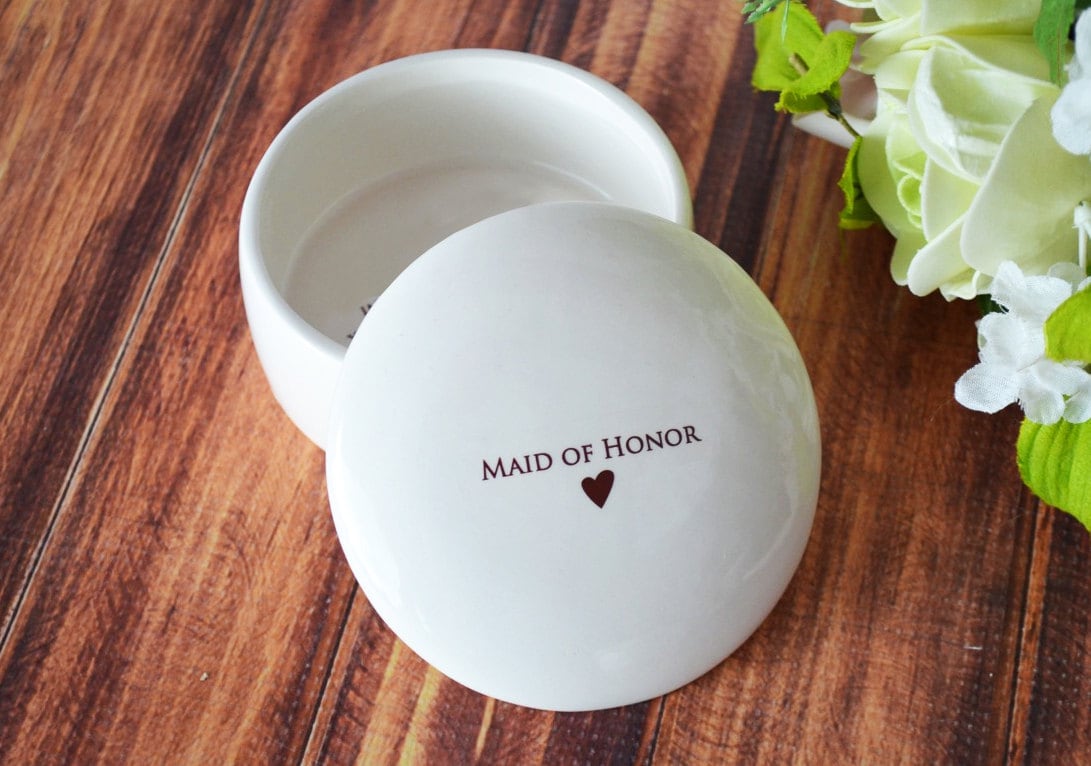 Maid of Honor Gift, Matron of Honor Gift, Bridesmaid Gift, Bridal Party Gift - Personalized Keepsake Box for Your Leading Ladies