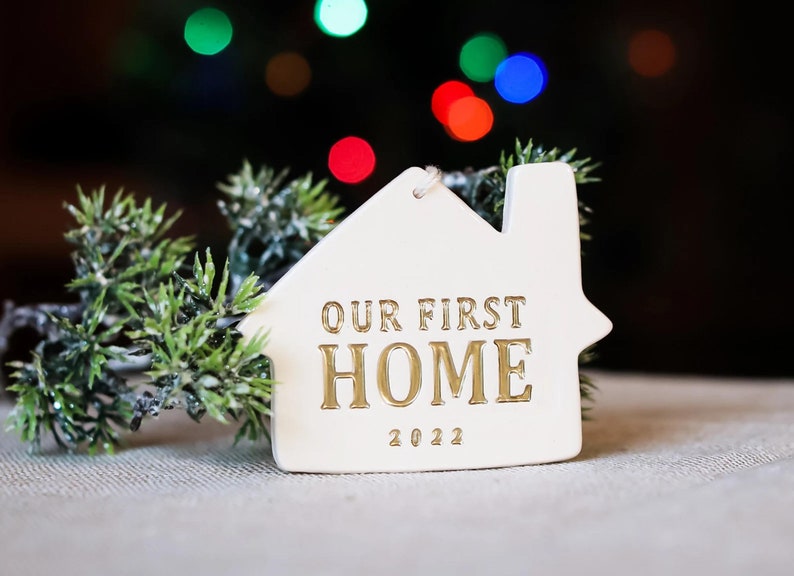 Christmas Ornament Our First Home 2024 House Ornament, Christmas Gift, Housewarming Gift, Gift for New Homeowners READY TO SHIP image 4