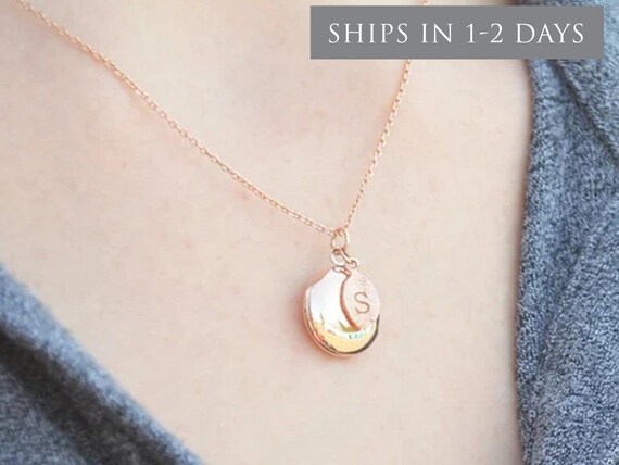 Personalized Locket Necklace Modern 
