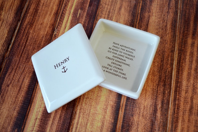 Personalized Baptism Gift, First Communion Gift, Confirmation Gift, Religious Gift - Square Keepsake Box - Have Adventures ... 