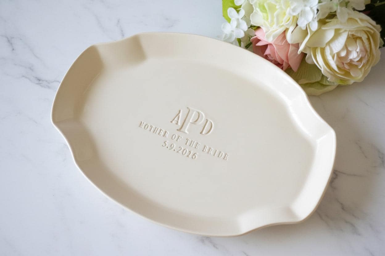 Hand Stamped Mother Of Bride Platter