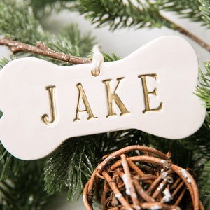 Personalized Dog Christmas Ornament w/ Name, Dog Ornament, Dog Bone Ornament, Christmas Pet Ornament, Holiday Gift for Dog Lovers, Dog Gift image 9