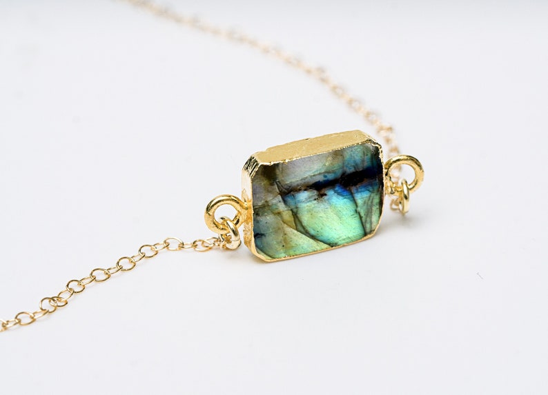 Labradorite Pendant Necklace, Handmade Jewelry, Unique Birthday Gift for Her, Labradorite Jewelry