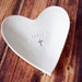 Baptism Gift, Baptismal Gift - Personalized Small Heart Bowl with Name and Cross 