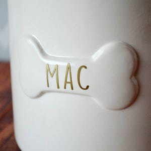 Large Dog Treat Jar, Dog Gift Personalized with Name in Gold or Silver image 4