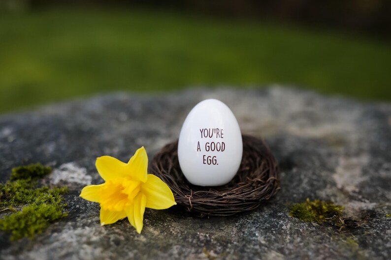Ceramic Egg, Thanks for Being My Friend, Easter Co-worker Gift image 5
