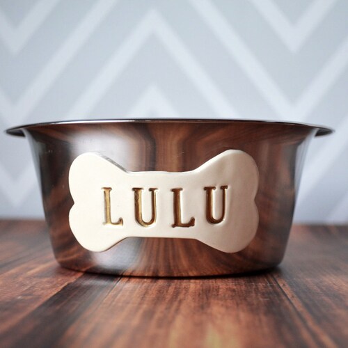 Personalized Set of Dog Bowls Pet Gift Dog Bowl Set Etsy