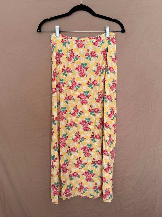 90s Floral Maxi Skirt