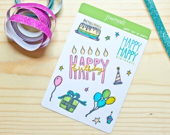 Happy Birthday Sticker Sheet