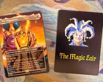 The Mind Stone (Borderless) Proxy - Marvel Super Heroes (MSH) Legendäres Artefakt MTG Magic the Gathering