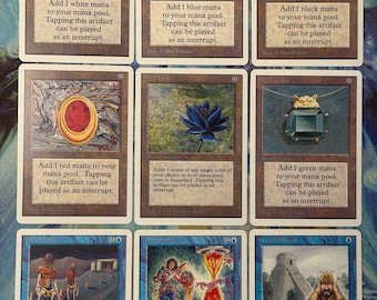MTG Power 9 Proxies - Schwarzer Lotus, Moxes, Ancestral Recall, Time Walk, Timetwister