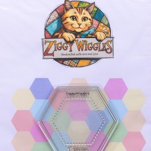 Hexagon clear patchwork quilting stamp - honeycomb, half, tall, long- various sizes
