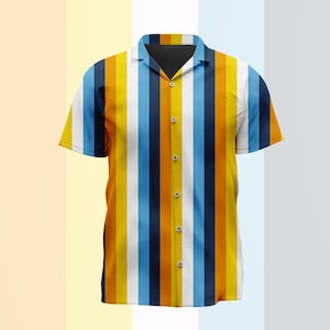 AroAce Pride Flag Stripes Casual Button Up