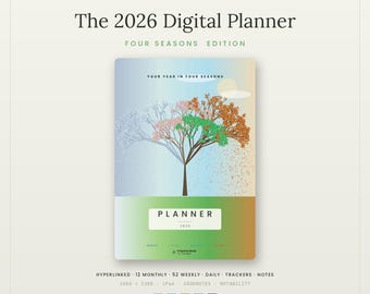 Agenda digital 2026 / Edición Cuatro Estaciones, compatible con GoodNotes para iPad (descarga en PDF)