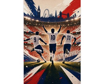 England Football Squad Wall Poster | London Stadium Art Print