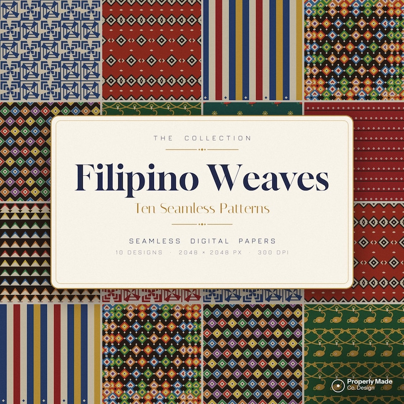 Small Tile Weave Pattern Filipino Weaving Pattern - Etsy