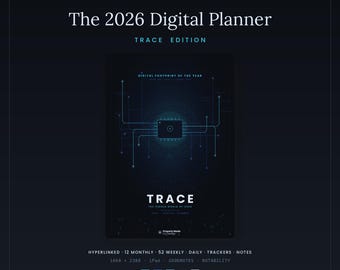 Agenda digital 2026 / Tema Circuito Futurista, GoodNotes para iPad con hipervínculos (Descarga digital)