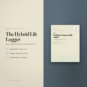Hybrid Lift Logger | Gym Workout Tracker Paper | Printable PDF A5