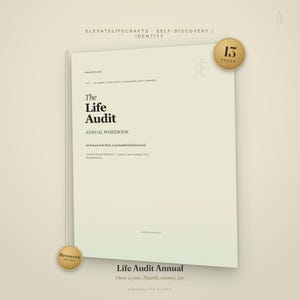 Life Audit Annual Workbook Printable PDF | 8 Life Areas Planner