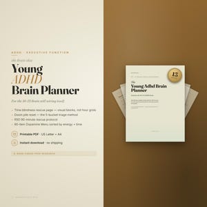 ADHD Planner Printable PDF | Executive Function Focus Workbook