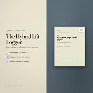 Hybrid Lift Logger | Gym Workout Tracker Paper | Printable PDF A5