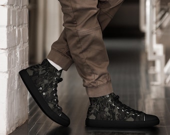 Men's camouflage high-top sneakers