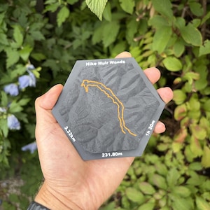 Personalized 3D Strava Map | Custom Route Walking & Running Gift | GPX Route Art