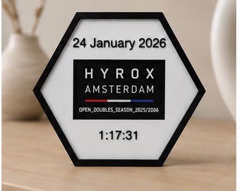 Porte-écussons HYROX | Porte-écussons hexagonal | Présentoir à écussons | Présentoir modulaire | Cadeau idéal | Impression 3D
