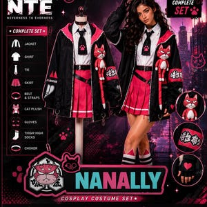 Nanally Cosplay Costume Set | Neverness to Everness NTE Cosplay | Anime Jacket Skirt Uniform Outfit