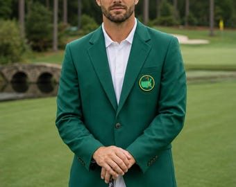 Men's Green Golf Blazer | Masters Inspired Sports Coat | Tournament Jacket