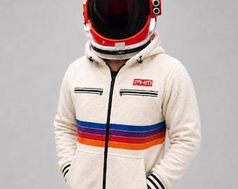 Project Hail Mary Hoodie | Ryland Grace Cosplay Jacket, Rainbow Stripe Zip Sweatshirt