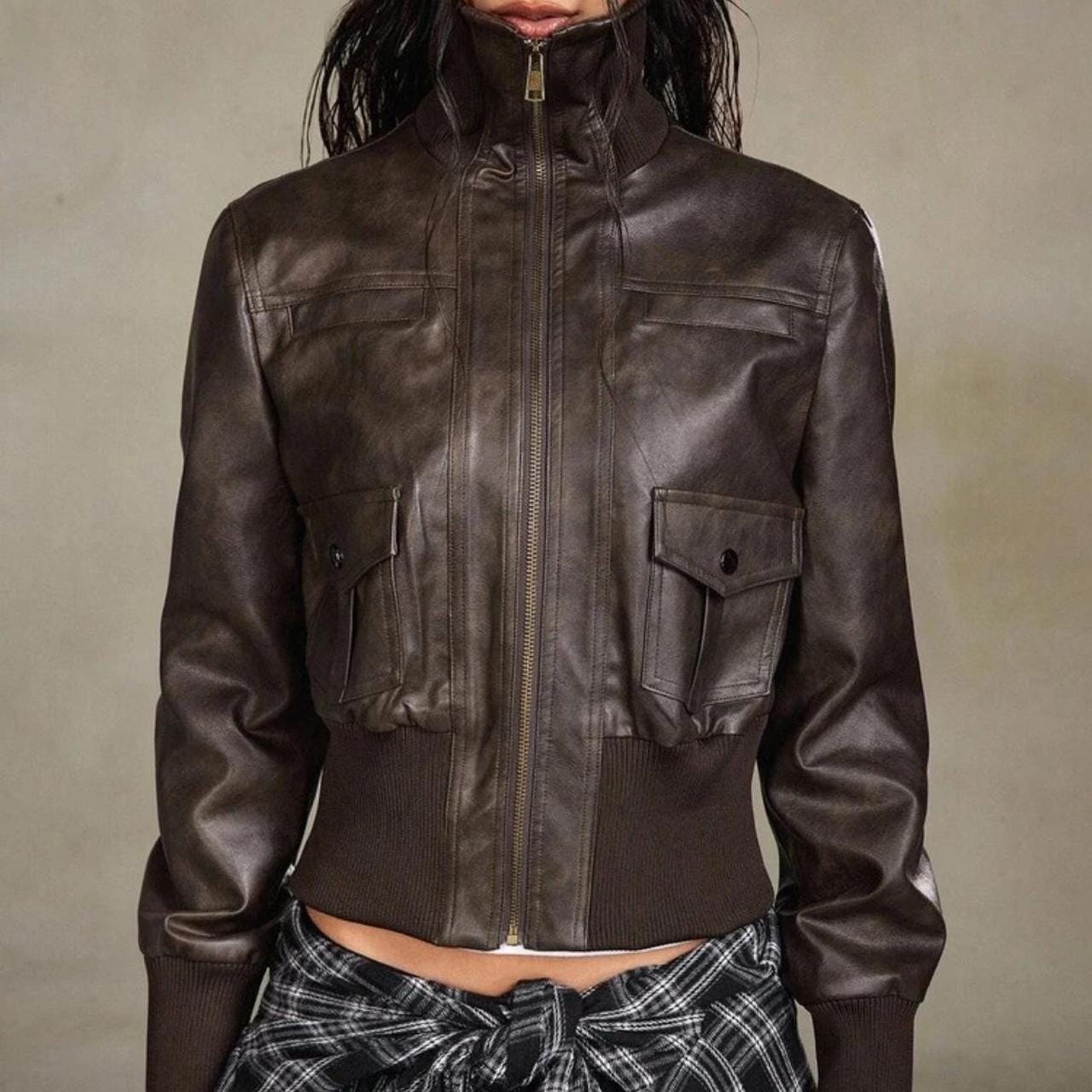 ジャケット・アウター 00s Archive Y2K suede leather zip jacket Y2k Leather Zip Jacket - Etsy
