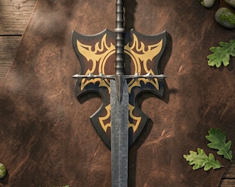 Handmade Fantasy Ringwraith Sword Dark Rider Sword Replica, Medieval Steel Sword, Cosplay & Display Gift For Boyfriend
