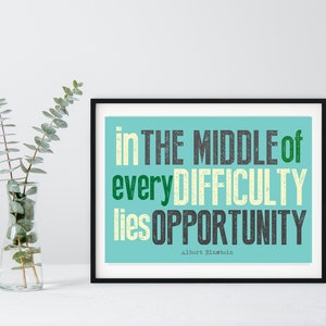 Albert Einstein, Digital, Download, Quote, Print, Wall Art, Home Decor, Printable