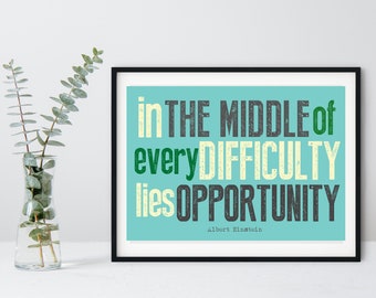 Albert Einstein, Digital, Download, Quote, Print, Wall Art, Home Decor, Printable