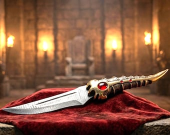 Handgjord Arya Stark Catspaw-knivreplika 17,5 tum – Valyrian Steel-inspirerad dolk, Iron Thrones-samlarobjekt, present till fans och samlare
